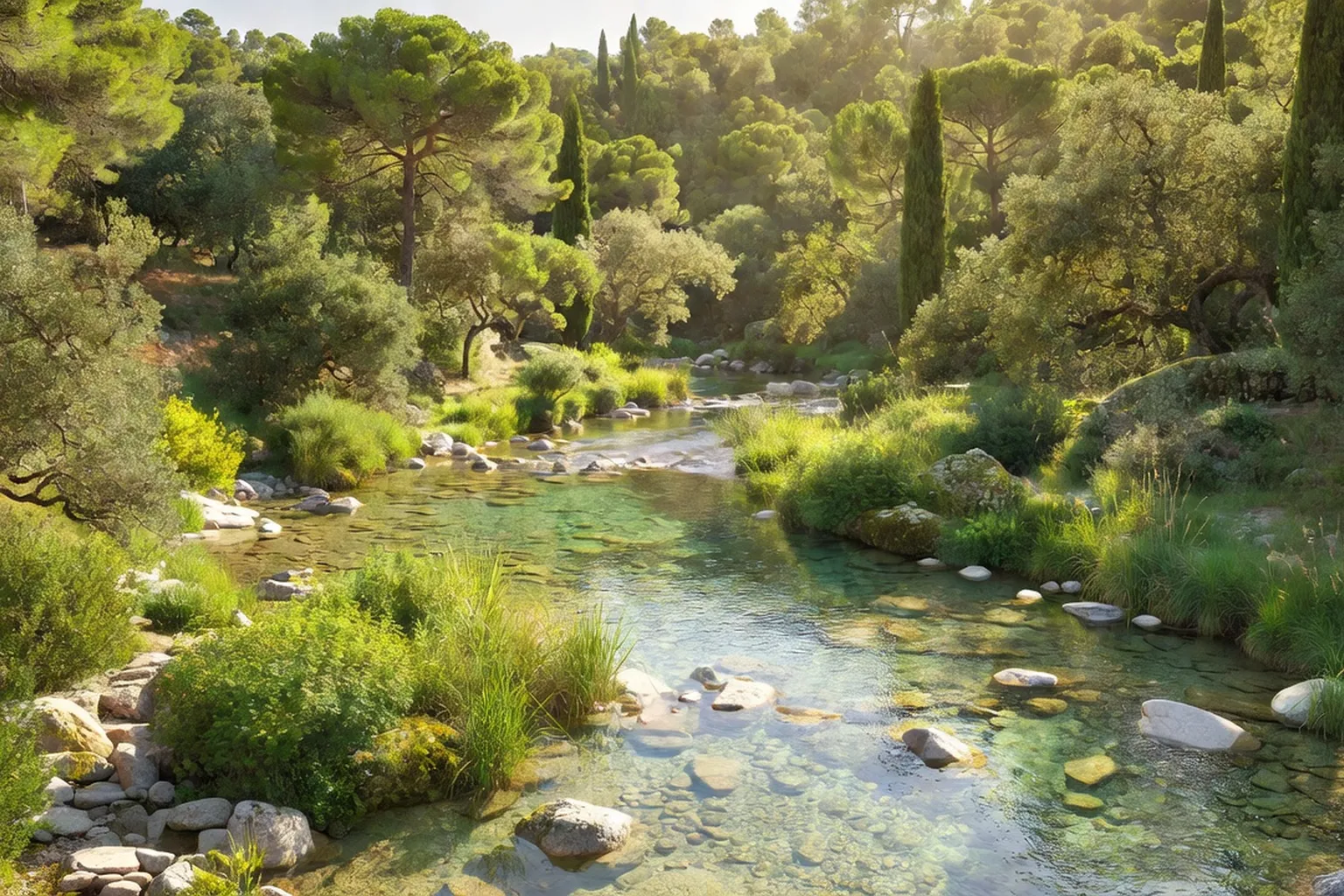 Gardon cristallin en ete, biodiversite des Cevennes
